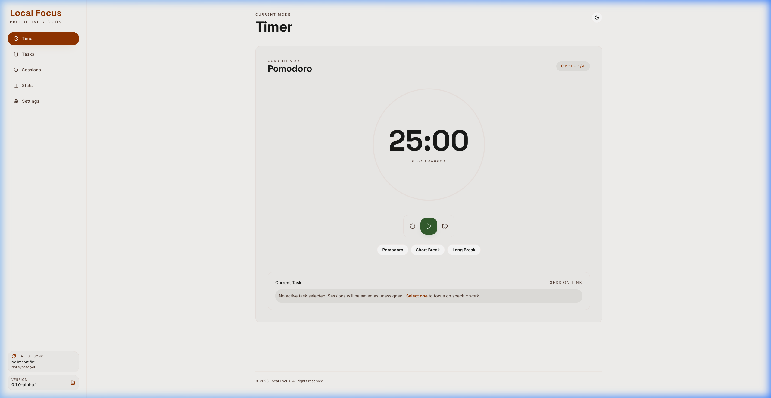 Interactive preview screenshot of Local Focus